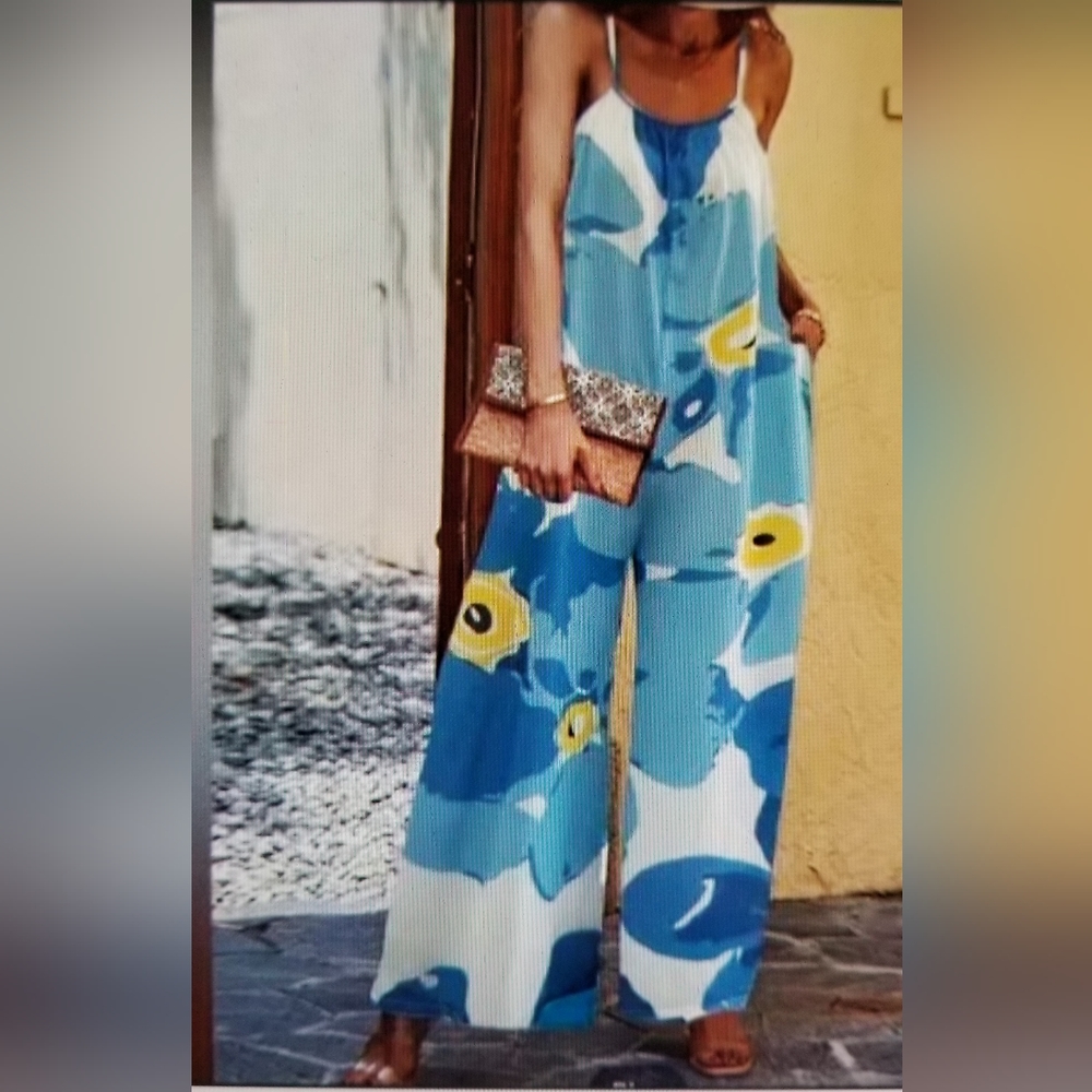 La Mode women's jumpsuit color blue